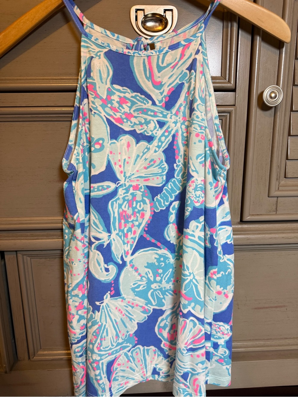 Lilly Pulitzer Blue Aqua Pink Floral Kids Swim Cover-Up